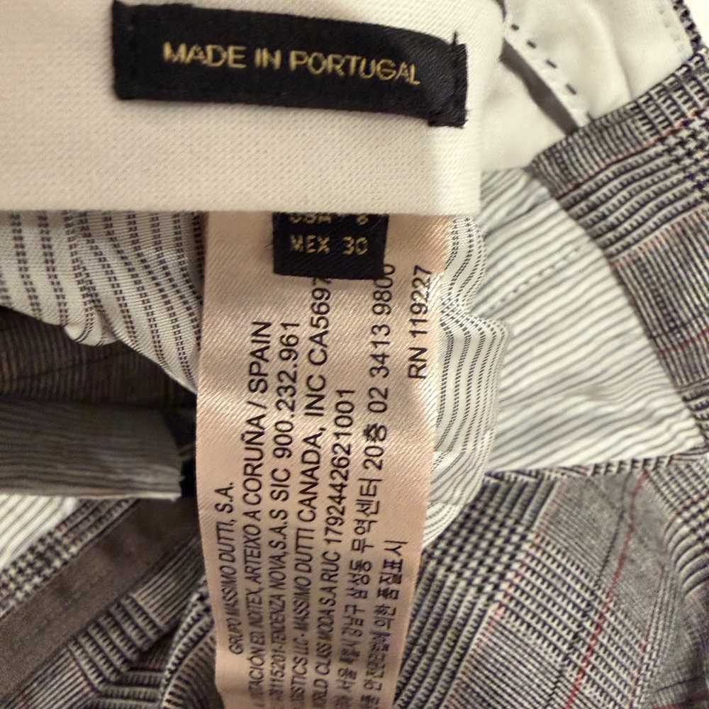 Massimo Dutti Gray Plaid Women's Blazer & Trousers - Picture 14 of 15